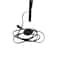 Black Wood Industrial Floor Lamp, 62" x 21" x 21"
